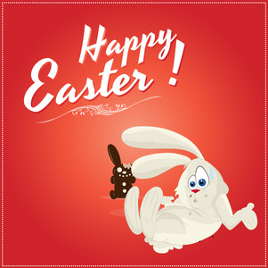 复活节兔子背景的插图