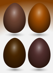 棕色矢量鸡蛋