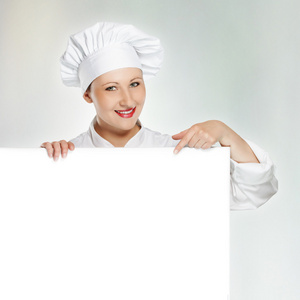 年轻女厨师与副本空间横幅