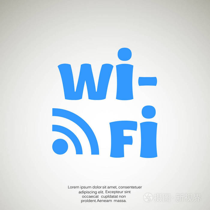 wi-fi 铭文与波图标
