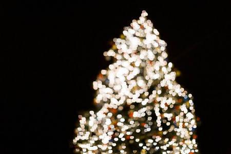 灯发光圣诞树