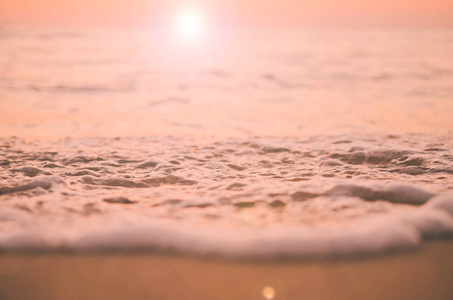 模糊与景太阳光波抽象背景热带日落海滩