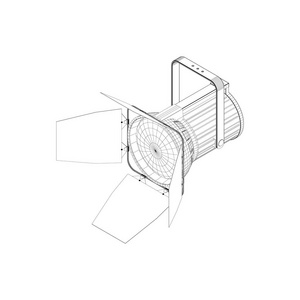 工作室的灯。矢量轮廓 illustration.3d 等距样式