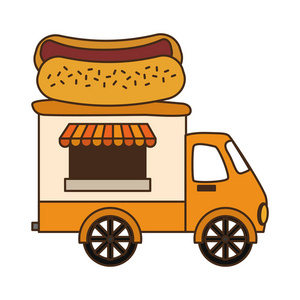 食品卡车图标图像