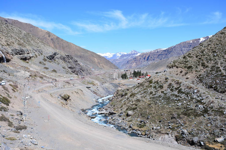 河山和谷在圣地亚哥智利