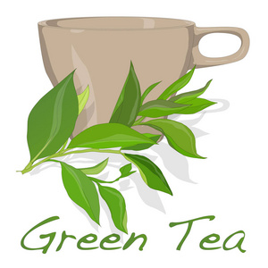杯新鲜绿茶