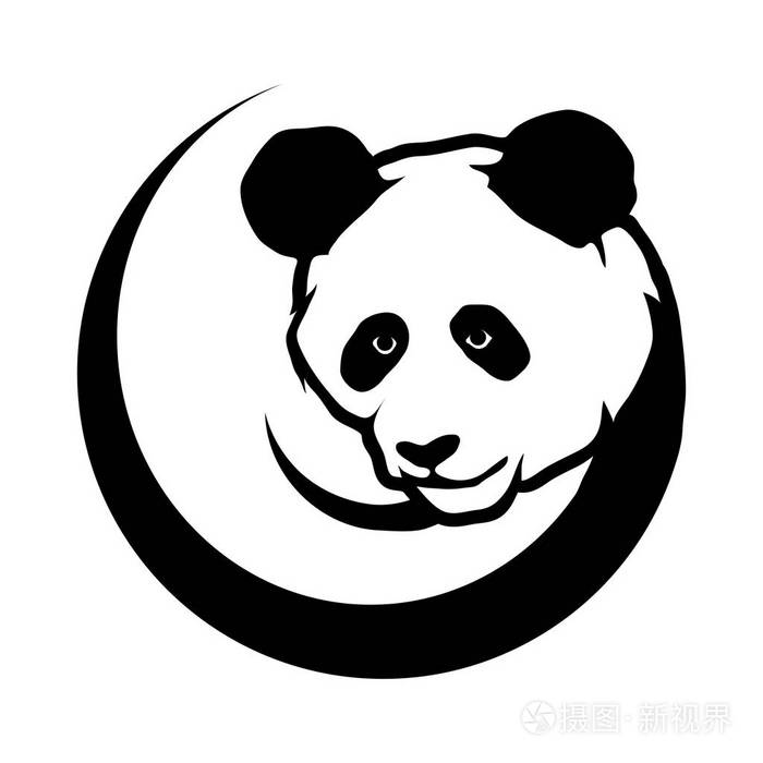 在圈中的熊猫头