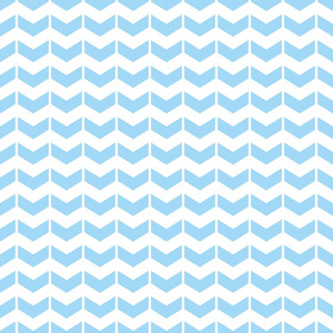 平铺矢量模式与蓝色曲折曲折箭头在白色背景上打印