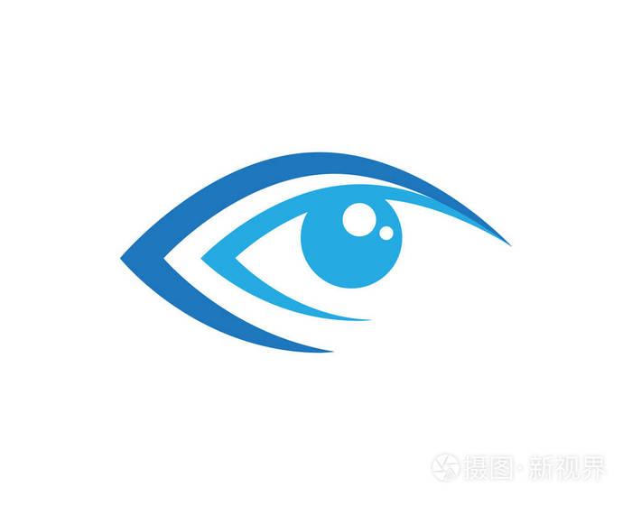 眼睛护理矢量标志设计