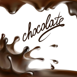 液体的巧克力 焦糖或可可图