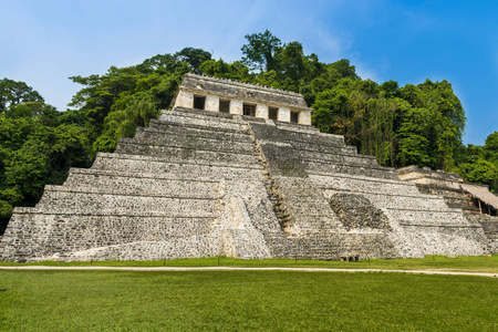 寺的碑文记载在古老的玛雅古城，墨西哥恰帕斯