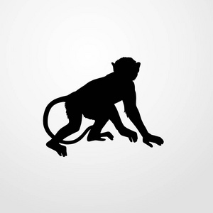 猴子图标图孤立的矢量标志符号