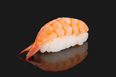 日本食品菜单。寿司虾