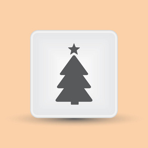 圣诞树用装饰品和新的一年，时尚矢量插画，Eps10 优雅