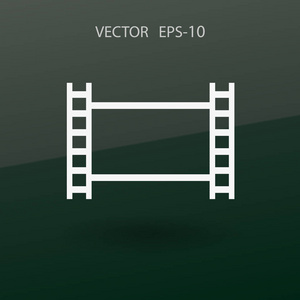 视频的平面图标。矢量图