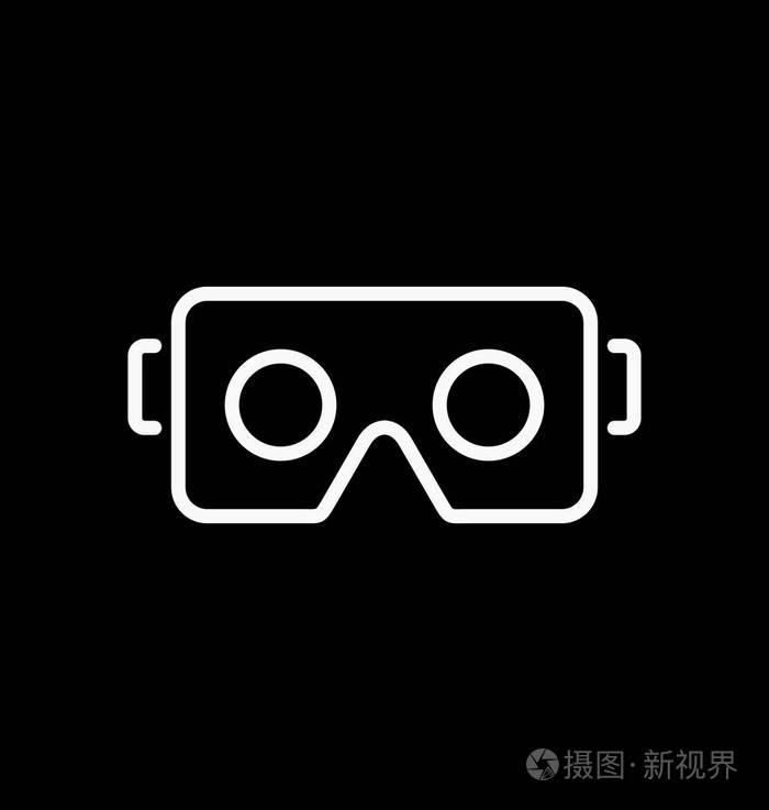 vr 眼镜 智能手机耳机矢量图