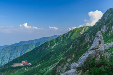 装载。木曾Komagatake，中央的阿尔卑斯山中, 野，日本