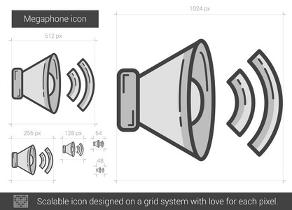 扩音器线图标