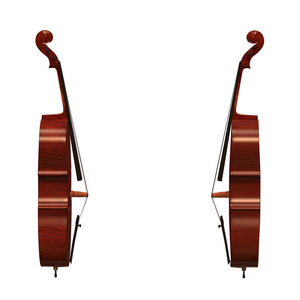 大提琴的乐器 3d 图