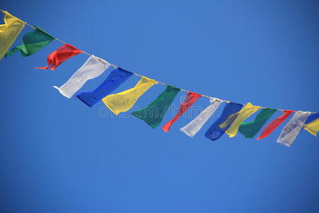 尼泊尔的祈祷旗。