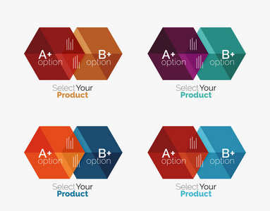一组抽象选项导航模板图片