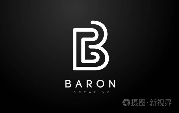 b 字母图标设计矢量