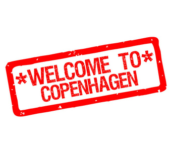 欢迎来到哥本哈根文本橡皮戳图片