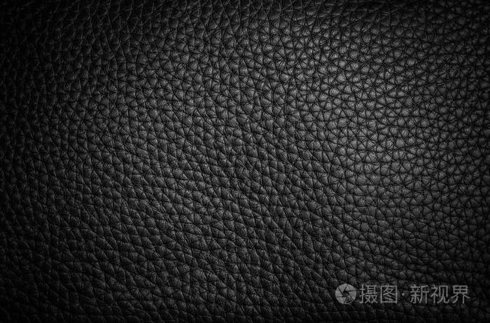 背景和纹理的真正黑色皮革表