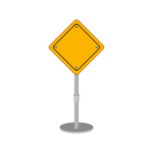 黄色的道路标志设计的安全