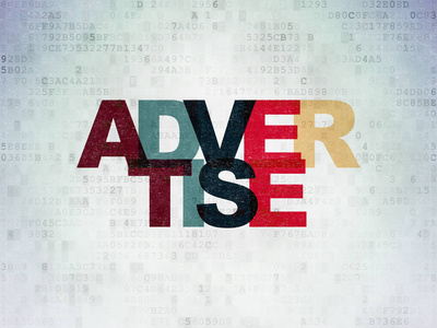 营销理念 在数字数据论文的背景上做广告