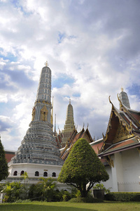 著名宗教寺 phra prakaew 在泰国曼谷大皇宫的视图