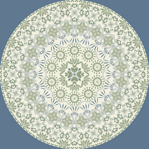 矢量圆形图案曼荼罗的抽象装饰花
