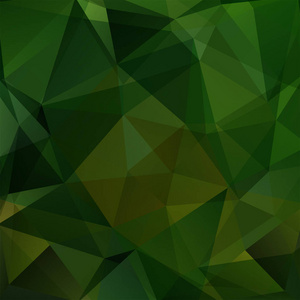 几何图案，多边形三角形矢量在暗绿色色调的背景。图模式