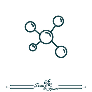 分子的 web 线图标