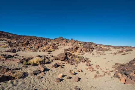 泰德火山国家公园沙漠景观，特内里费岛，加那利群岛