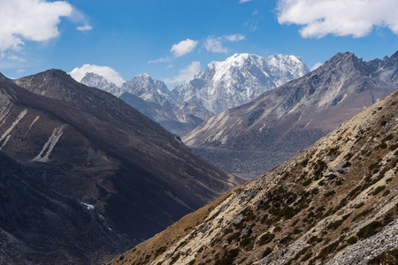 珠穆朗玛峰地区，Nep Lumde 村附近喜马拉雅范围景观