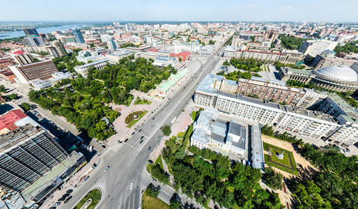 与空中城市景观 道路 房屋和建筑物