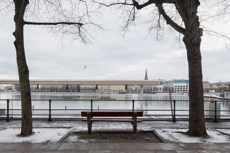 Binnenalster 湖的汉堡