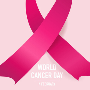 世界癌症日。2 月 4 日。世界癌症日设计背景