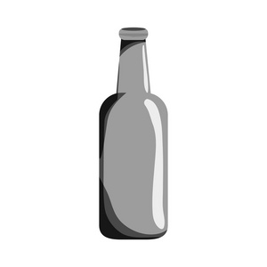 灰度瓶的啤酒图标设计