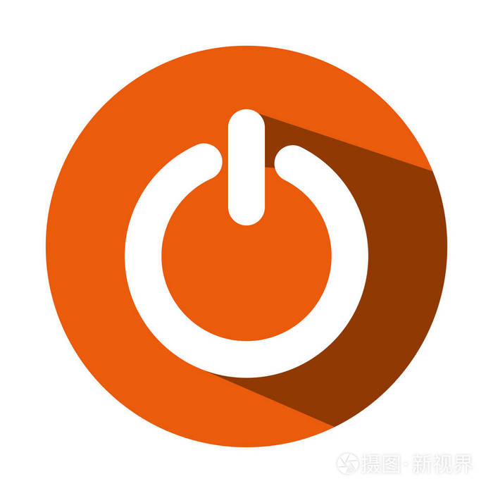 电源按钮孤立的图标