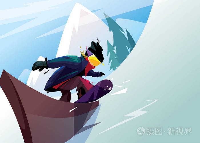 单板滑雪矢量骑手