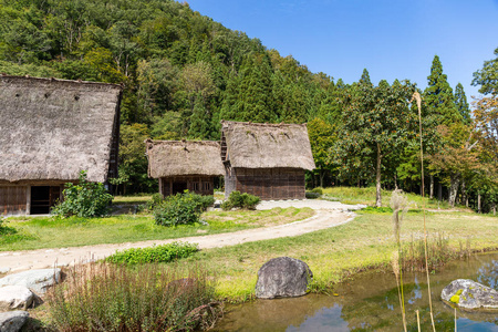 传统的老房子，在白川乡村