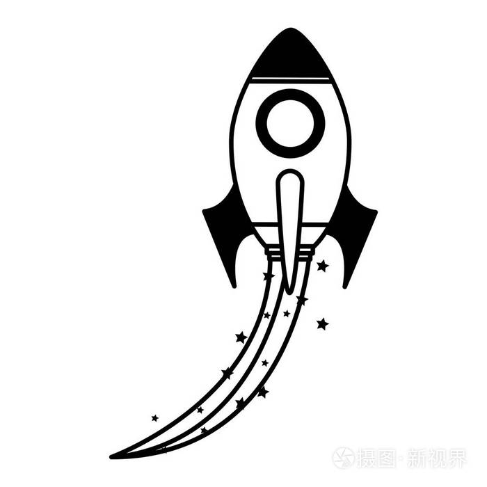 火箭发射器孤立的图标