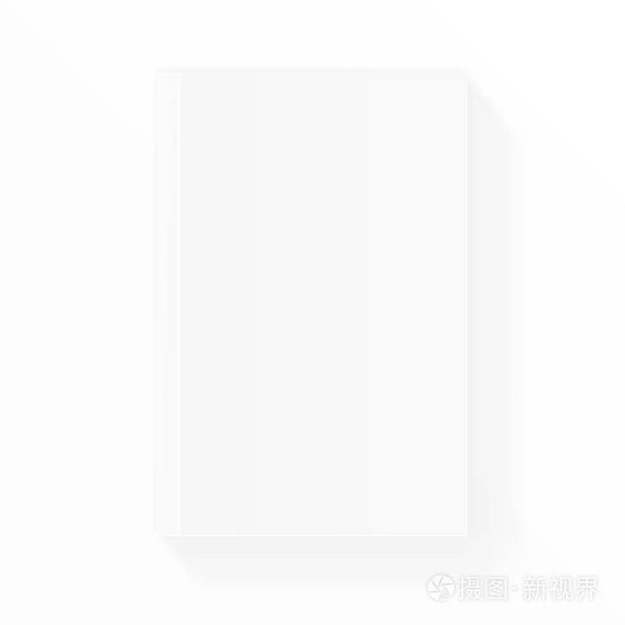白色空白杂志封面 a4 透明阴影与