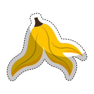 香蕉皮孤立的图标