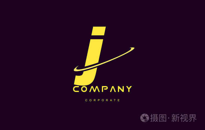 j小字母紫色字母标志矢量图标设计