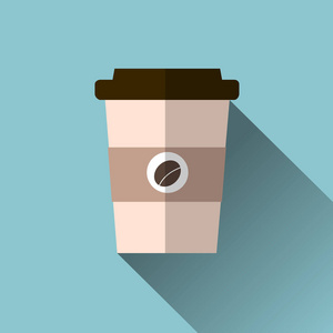 咖啡杯矢量图。孤立在背景上的图标
