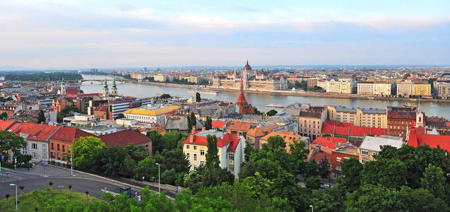 匈牙利首都布达佩斯市全景图