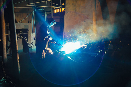 焊机酿造金属火花飞